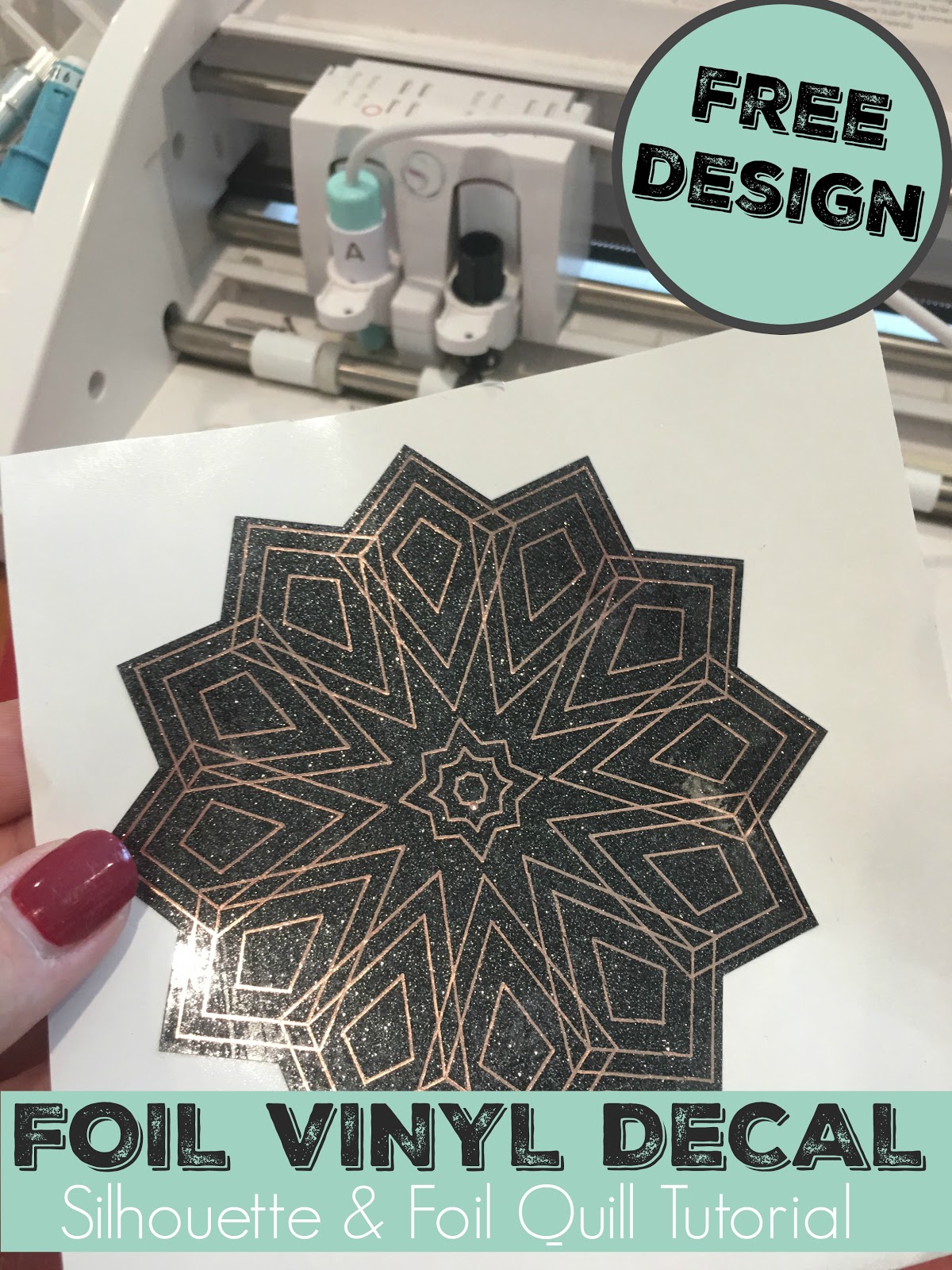 How to Foil on a Vinyl Decal with Silhouette and Foil Quill