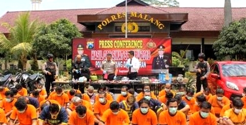Operasi Sikat Semeru 2018, Polres Malang Bekuk 228 Pelaku Kejahatan 