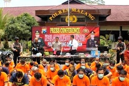 Operasi Sikat Semeru 2018, Polres Malang Bekuk 228 Pelaku Kejahatan 