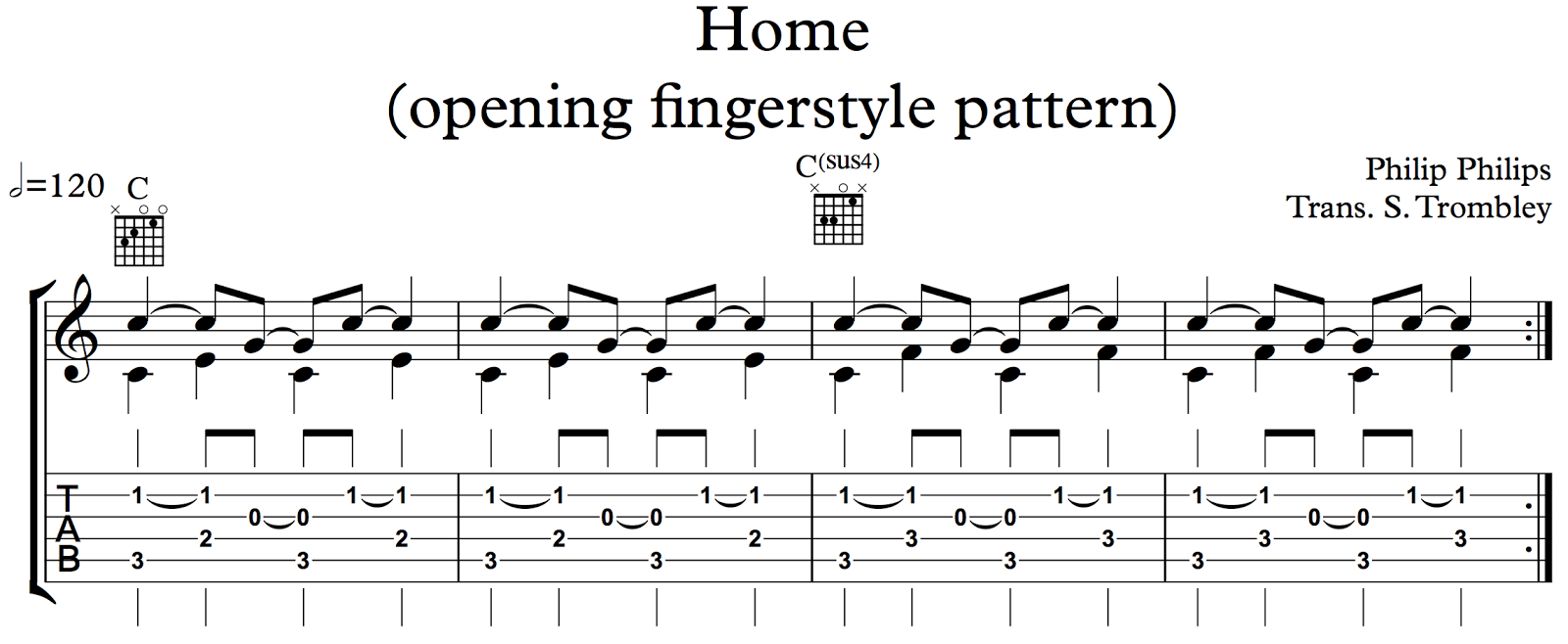 GHS Guitar Fingerstyle Patterns for Guitar Part 1