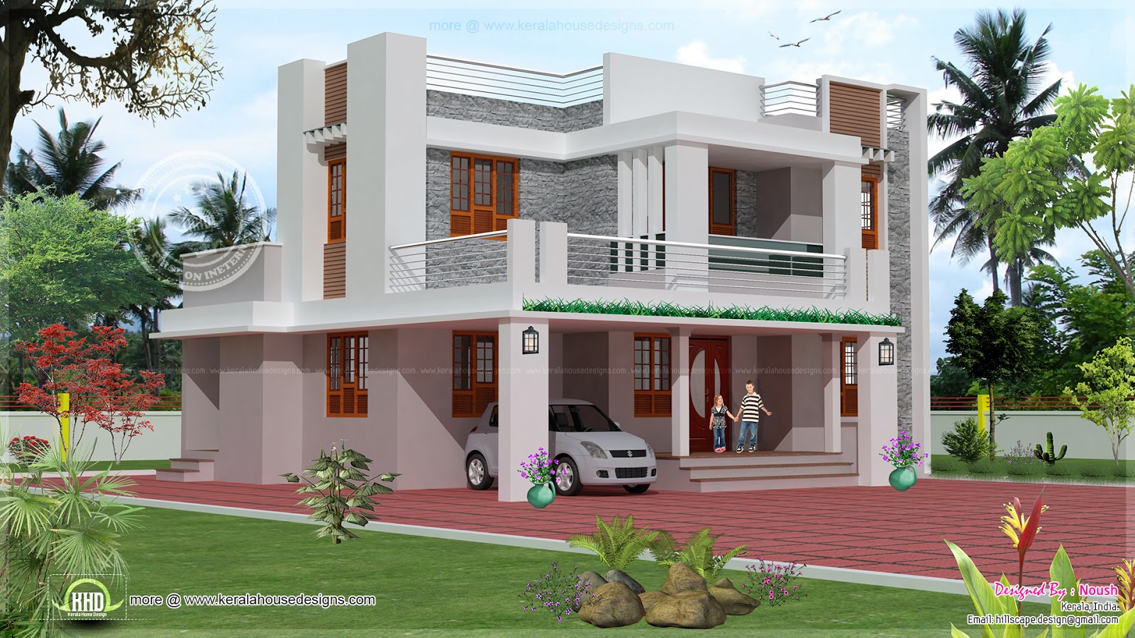 4 bedroom 2 story house exterior design | House Design Plans