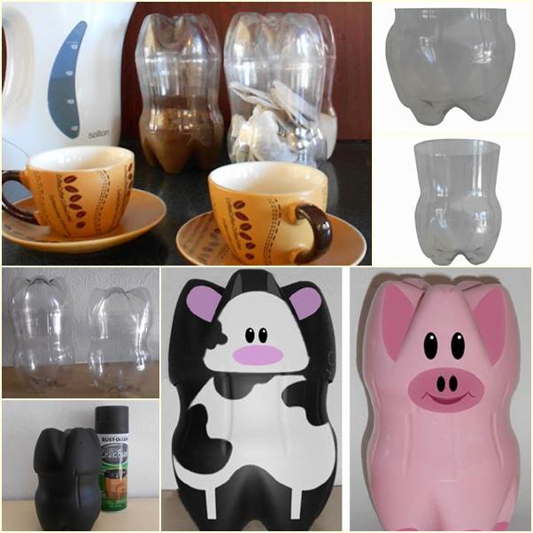 Ideas & Products Piggy Bank From Plastic Bottles