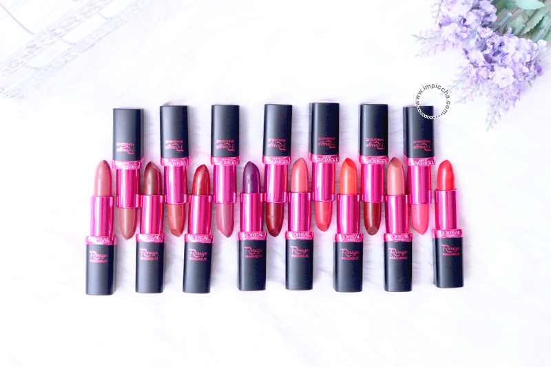 15 Colors Loreal Paris Rouge Magique's Lipstick