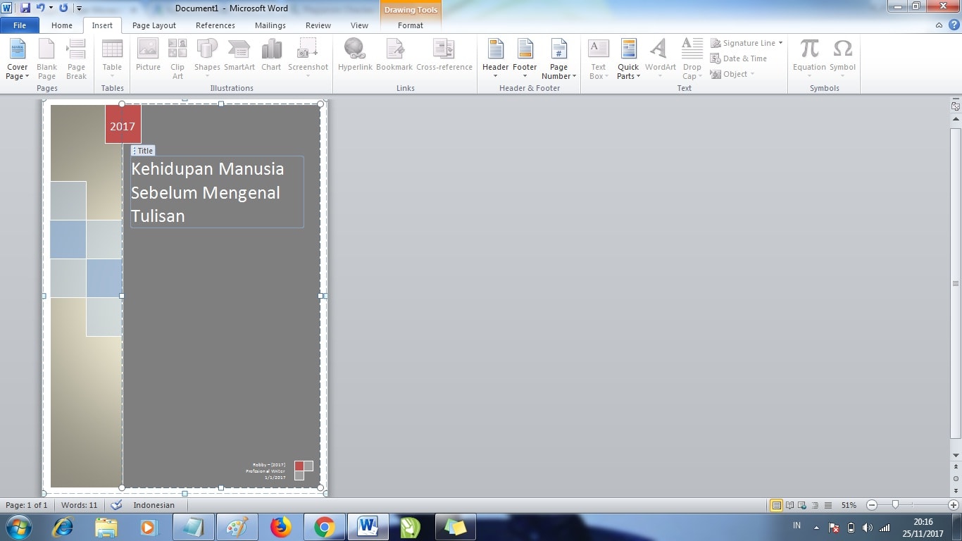 Cara Membuat Cover Untuk Tugas Makalah Di Microsoft Word