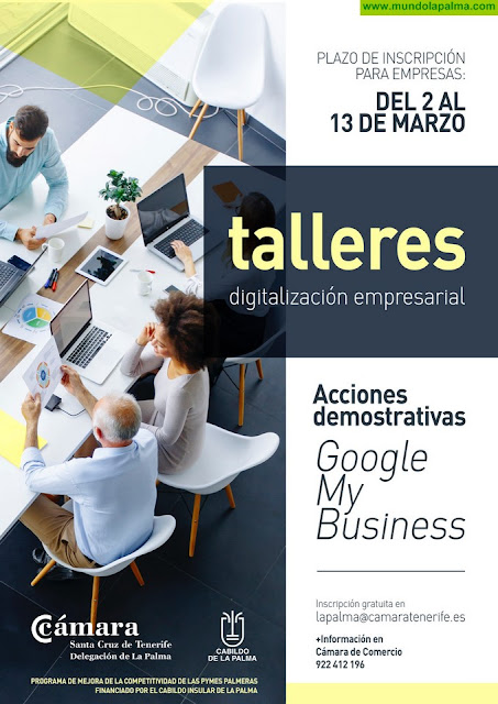 Cabildo de La Palma y Cámara de Comercio avanzan en su programa de talleres de digitalización para pymes de la isla