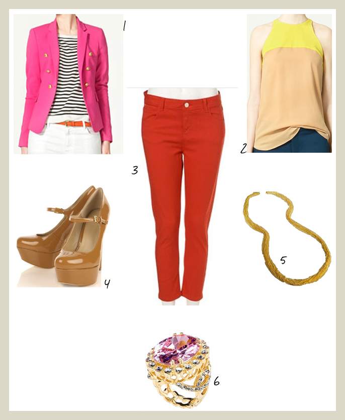 S/S Trend 2011-- Color blocking--Red, Hot Pink, and Yellow | LATTES ...