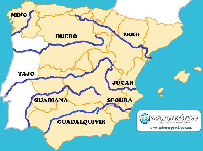 Rivers In Spain Map World Map Gray