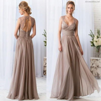 Vestidos de damas de honor largos Vestidos de damas de honor largos
