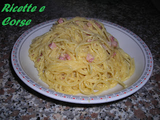 spaghetti alla carbonara con la ricetta del geometra (un amico)