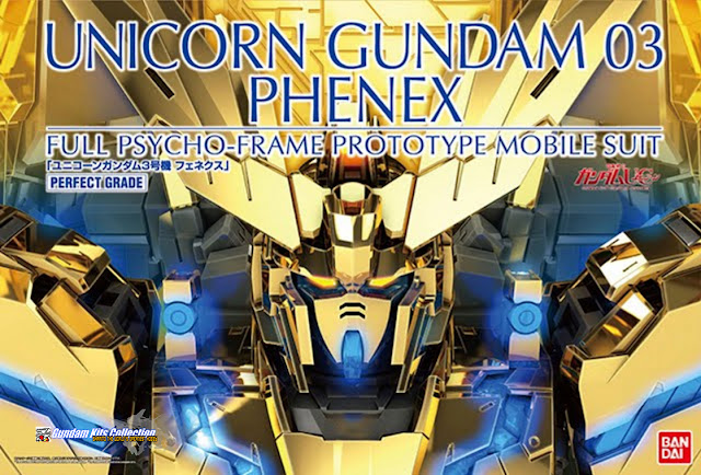 P-Bandai: PG 1/60 Unicorn Gundam 03 Phenex [Gold Plated] - Release Info, Box art and Official Images