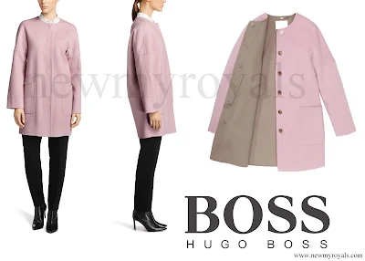 Queen Letizia wore HUGO BOSS Cosyna Coat