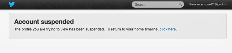 Account suspended перевод