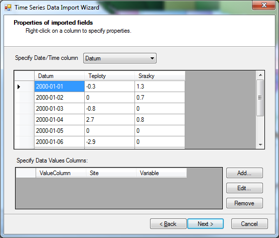 Timatic Example Data CUAHSI HIS: Working with Data