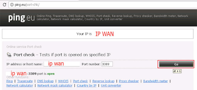 cấu hình Nat port server ra ngoài internet