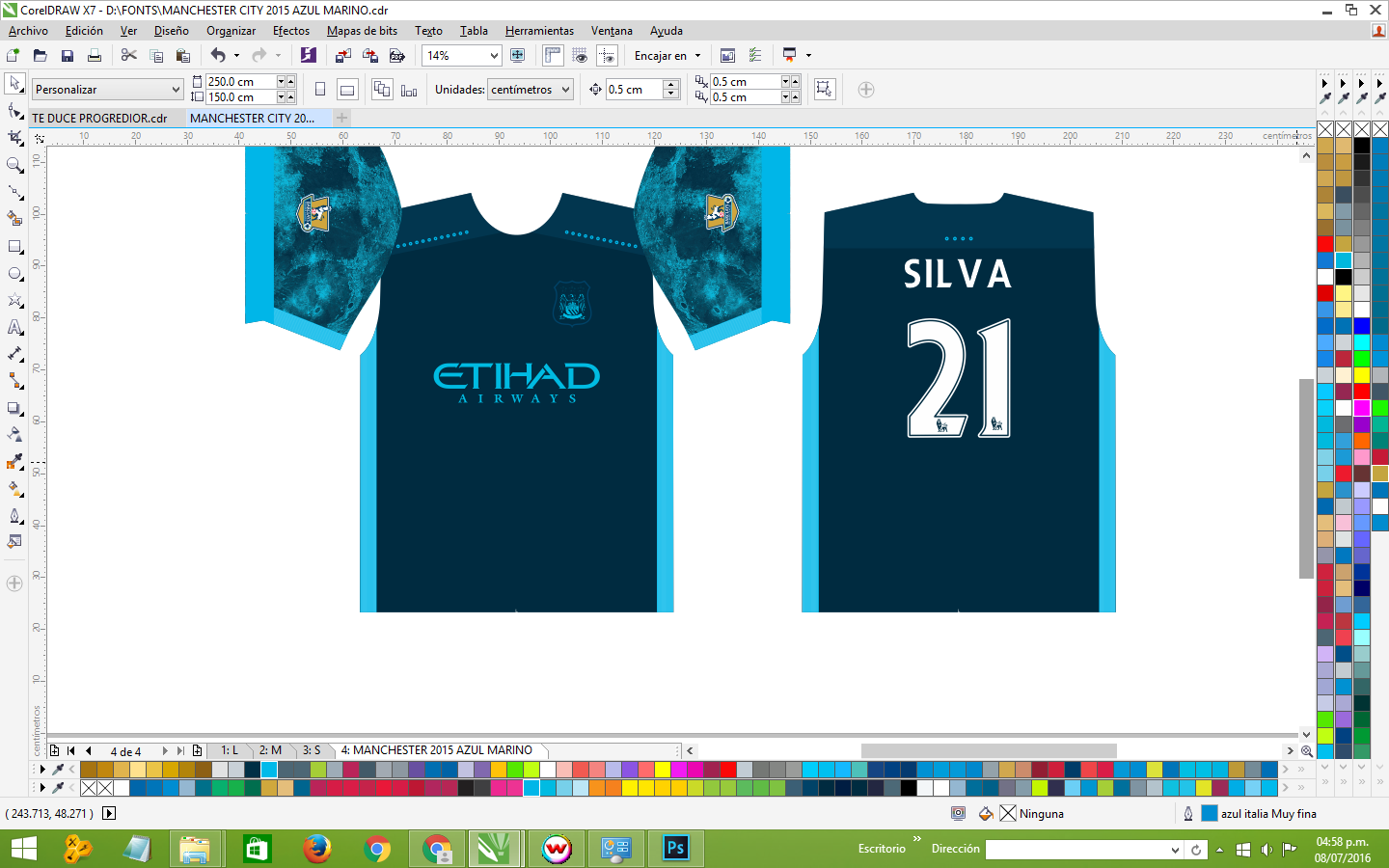 Camiseta Manchester City 2016