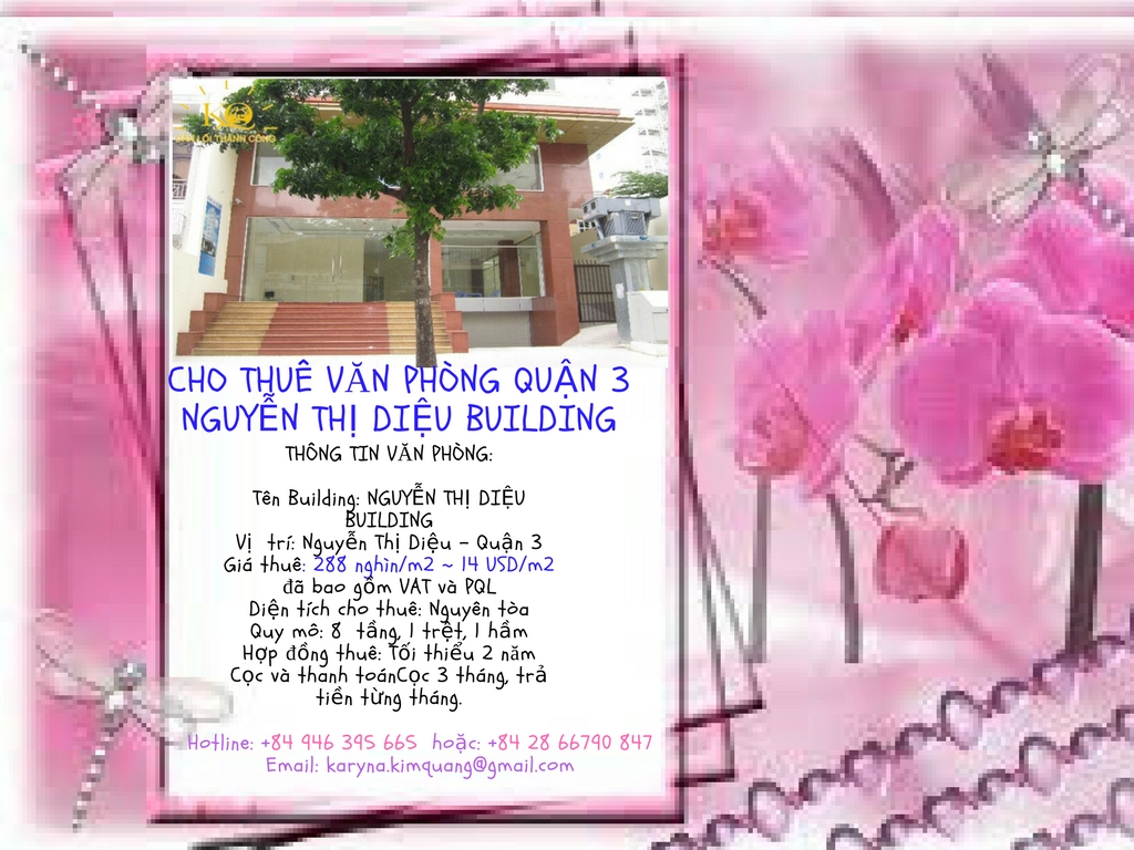 Cho thuê văn phòng quận 3 Nguyễn Thị Diệu building