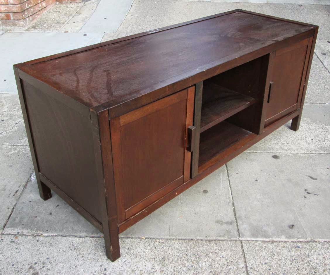 UHURU FURNITURE & COLLECTIBLES SOLD Rich Brown TV Stand 30