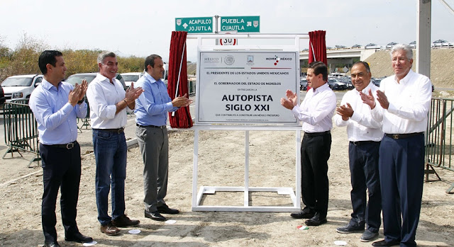 EPN y Tony Gali inauguran la Autopista Siglo XXI