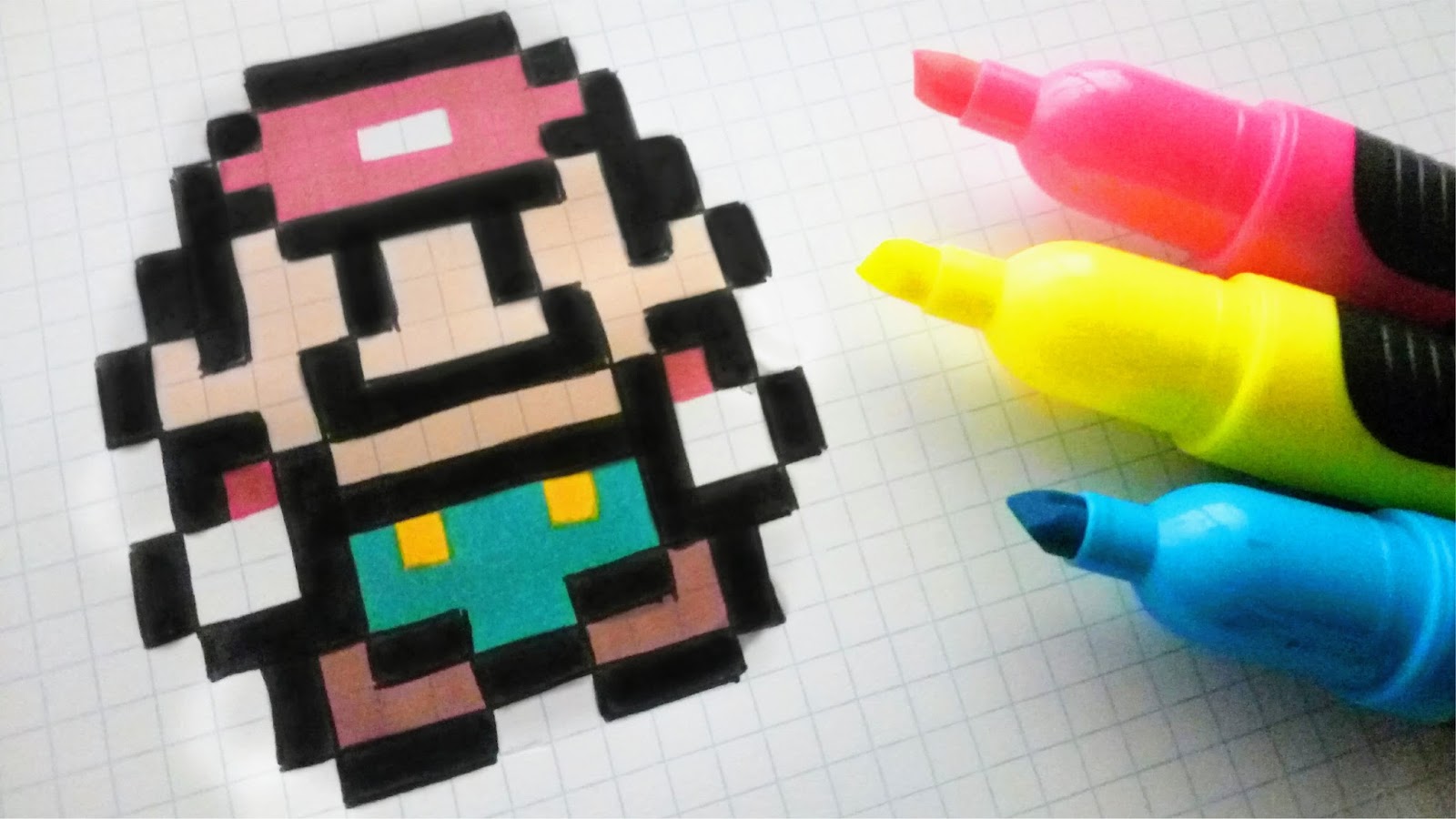 Handmade Pixel Art - How To Draw a Super Mario Bros #pixelart