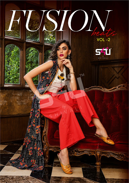 S4U Fusion Beats vol 2 kurti with shrug na plazzo pant