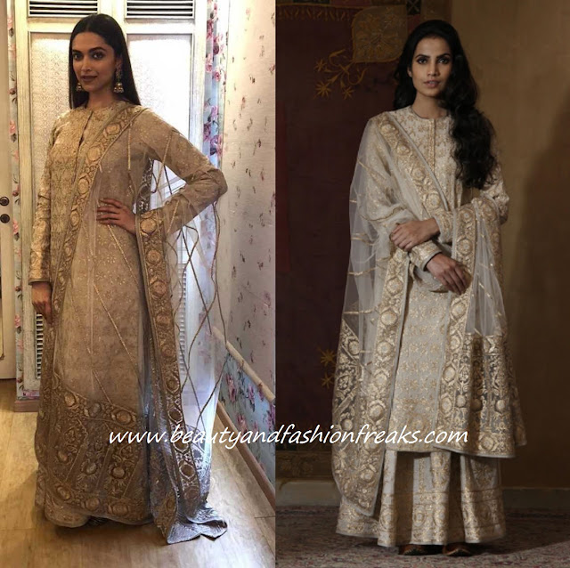 Deepika Padukone In Rimple & Harpreet Narula At Padmavati Promotions