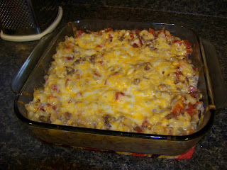 Two Eggs and Some Flour: Cheddar Macaroni Beef Casserole