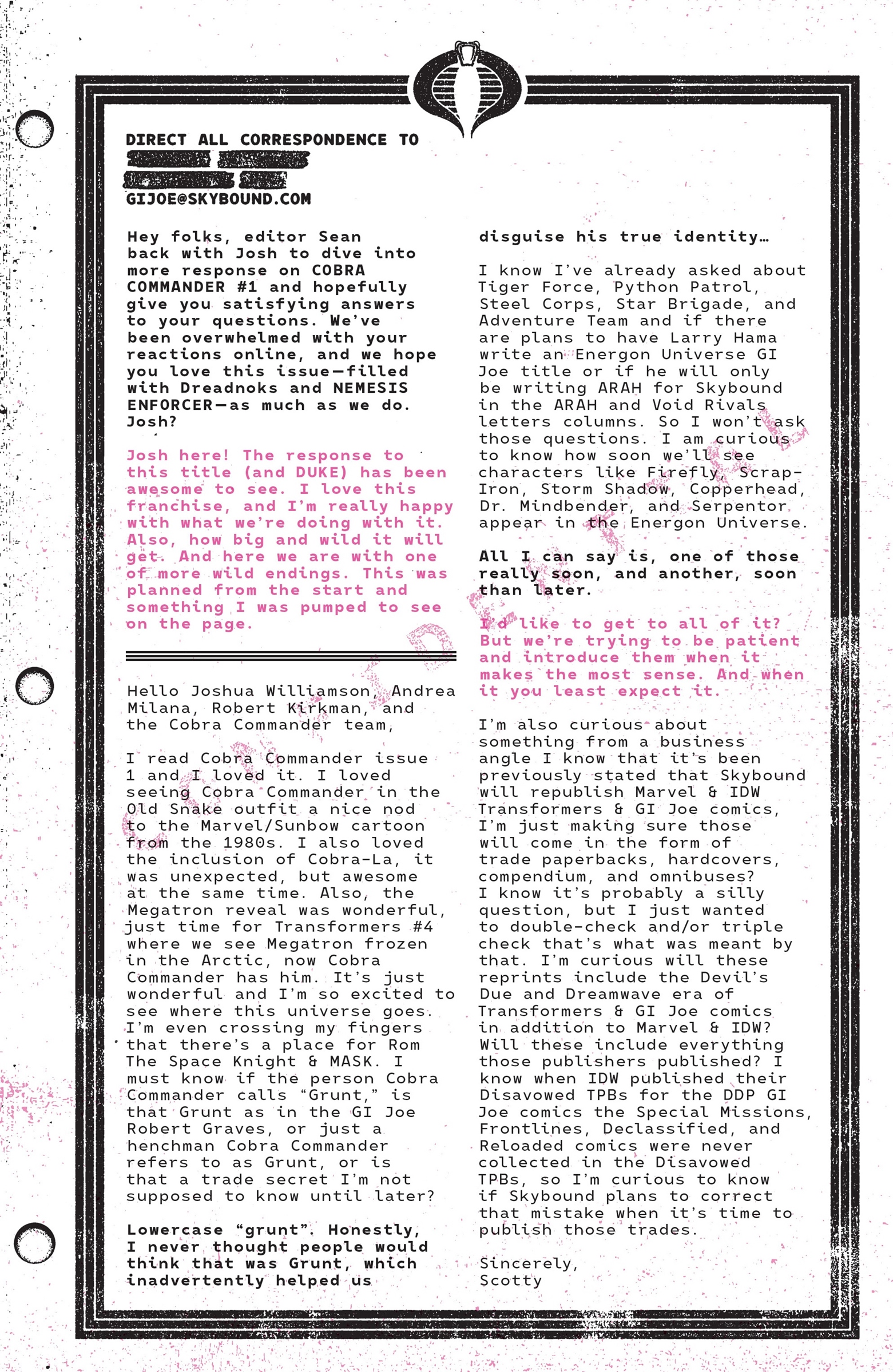 Cobra Commander (RAH) chapter 3 page 23
