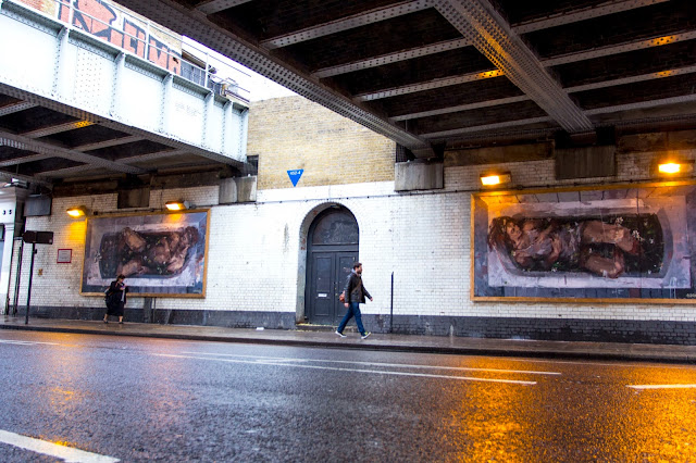 "Adam & Eva" New Street Art Pieces By Spanish Artist Borondo On Old Street, East London. 1