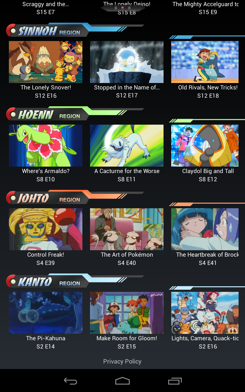 TV Pokémon::Appstore for Android