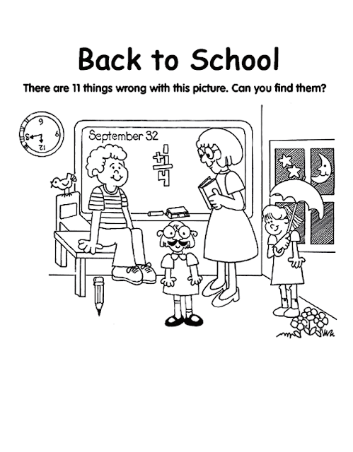 back to school coloring pages funny class