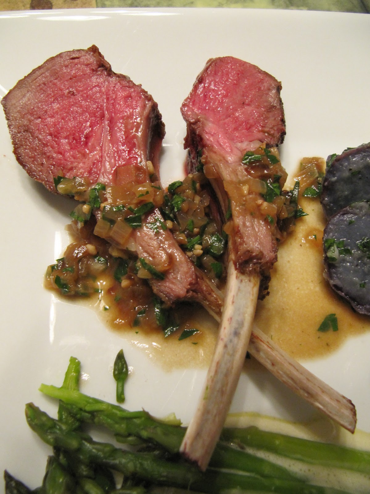 Cookin' in Anne's Kitchen Roast Rack of Lamb with Whiskey Sauce