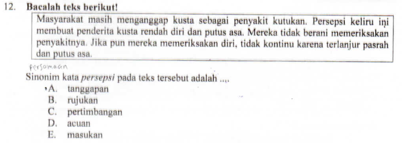 Contoh Soal Bahasa Indonesia Variasi Kalimat