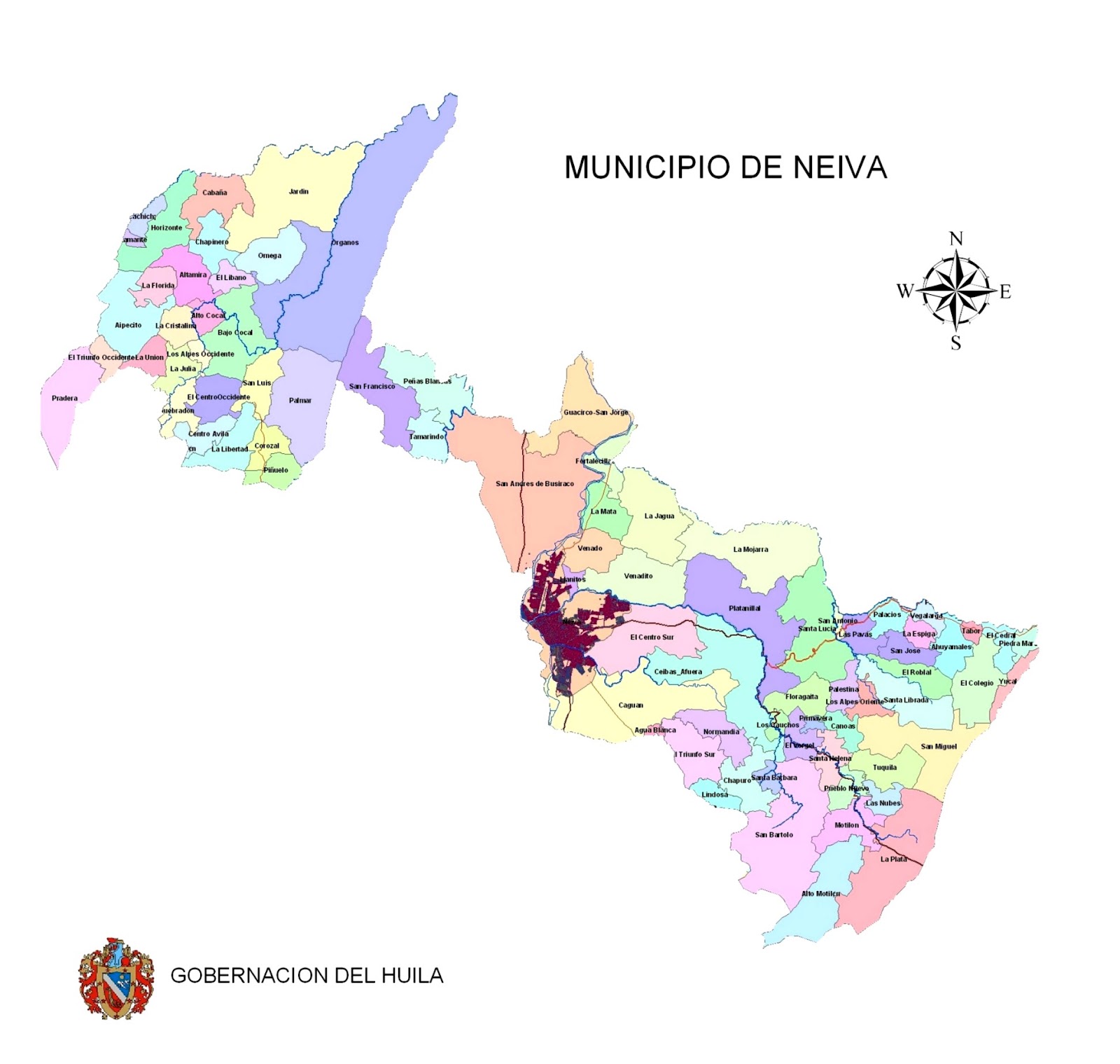 Neiva Huila Colombia NEIVA MAPA