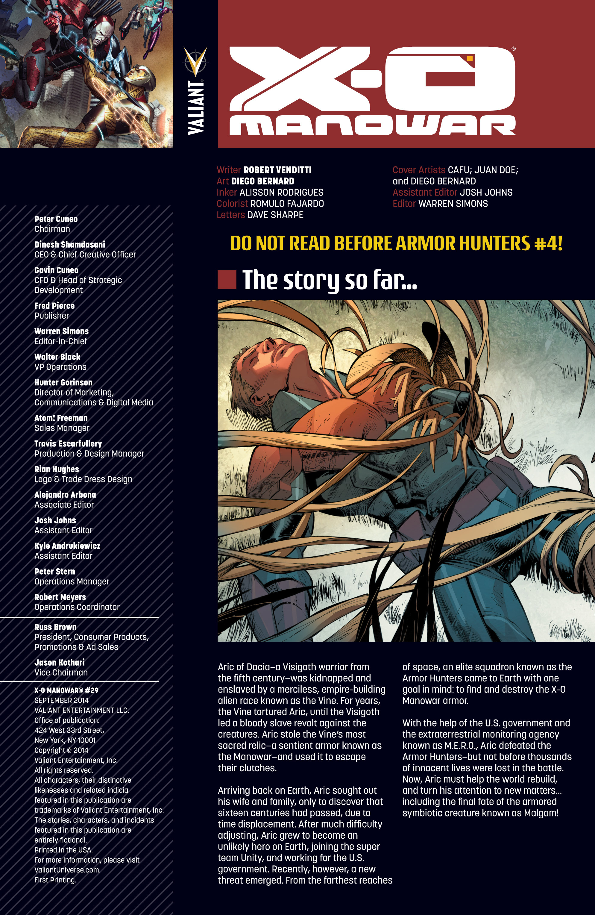 Read online X-O Manowar (2012) comic -  Issue #29 - 2