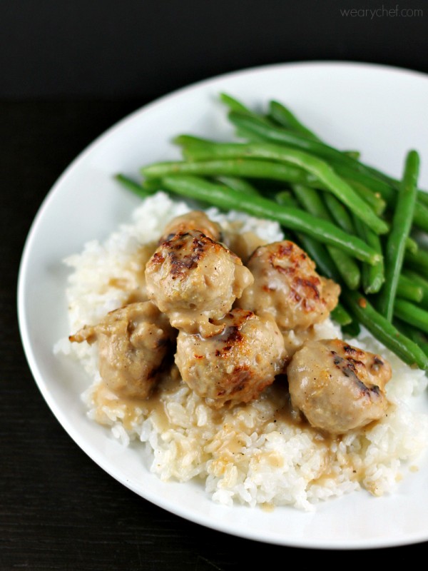 Turkey Meatballs with Gravy