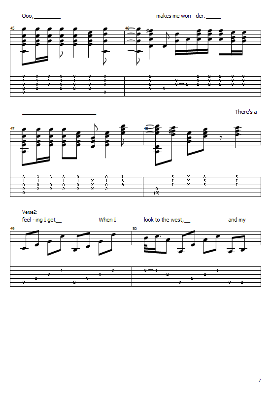 Stairway To Heaven Tabs Led Zeppelin Free Guitar Tabs And