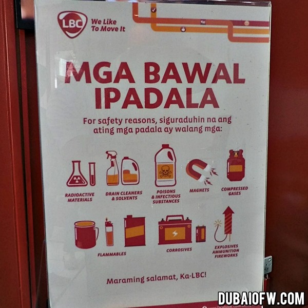 LIST OF ITEMS BANNED ON PLANE & ITEMS NOT ALLOWED TO SEND IN A