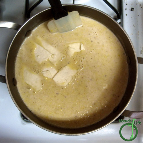 Morsels of Life - Mexican Corn Soup Step 5 - Melt in cheese. Top with remaining corn kernels and avocado before serving.