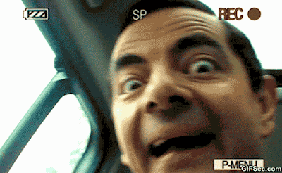 Mr. Bean - Selfie im Auto witzig