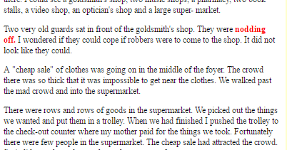 Essay visit shopping mall