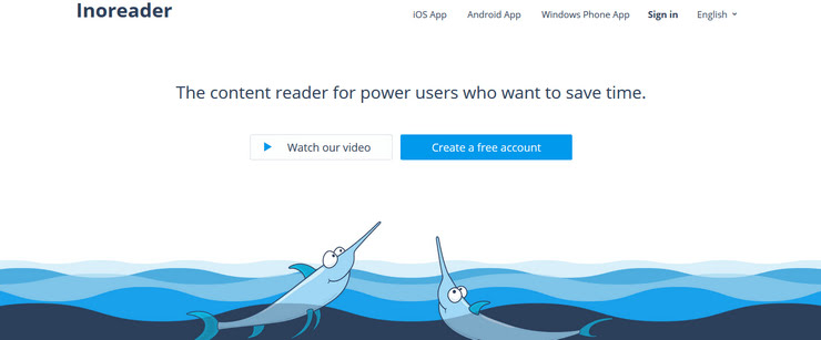 Inoreader feed reader