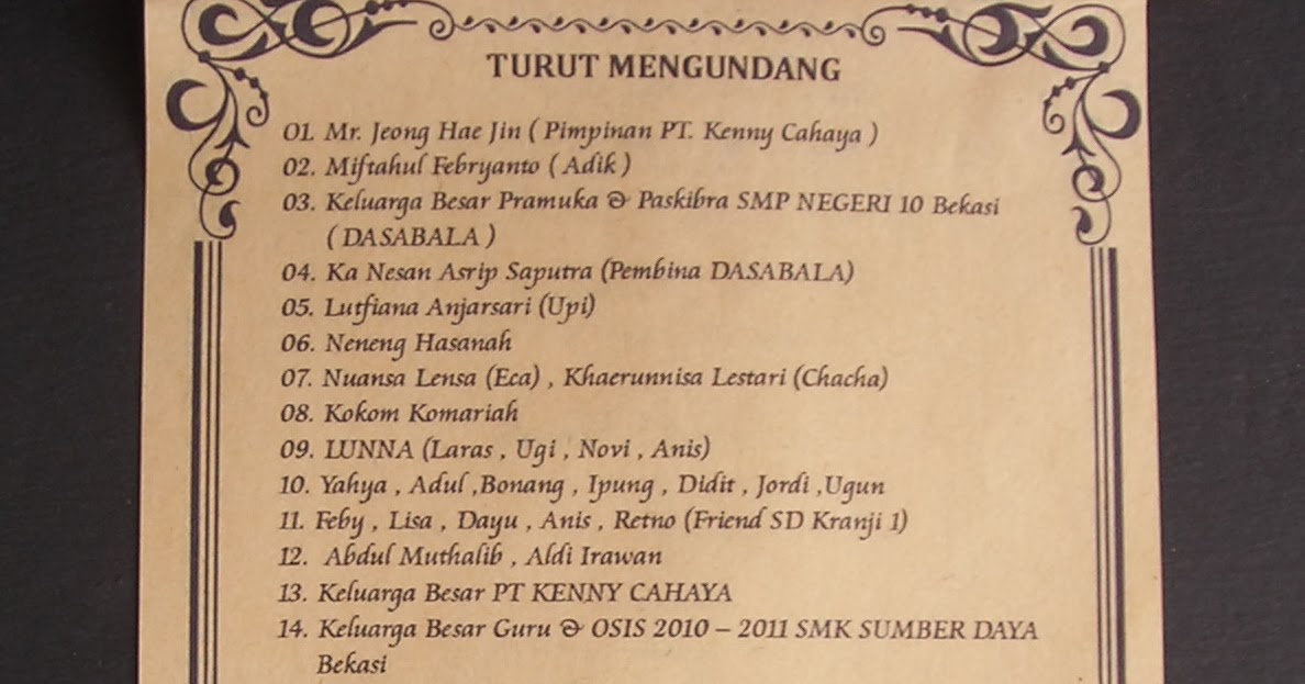 Cara Membuat Turut Mengundang Di Undangan Bagikan Contoh