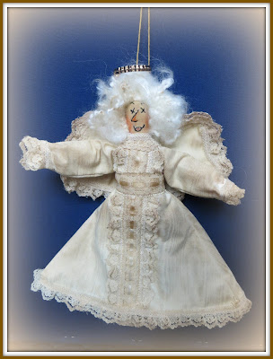 Linda's Blog: “Angelic Marion”, 12” Angel - Primitive Angel Ornament ...