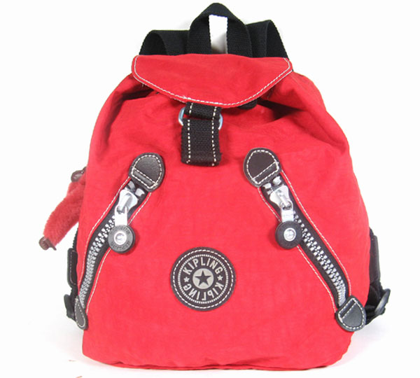 KIPLING BACKPACK RED NYLON BACKPACK KIPLING MONKEY RED KIPLING BAG
