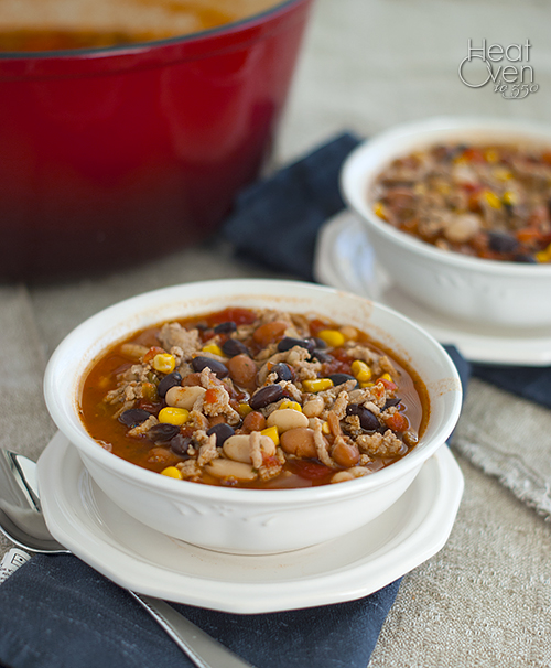 Tex Mex Soup ~ Heat Oven to 350
