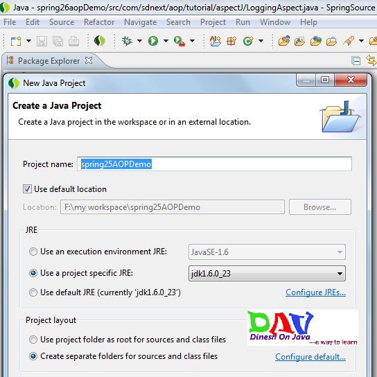 Setting Up AOP Dependencies