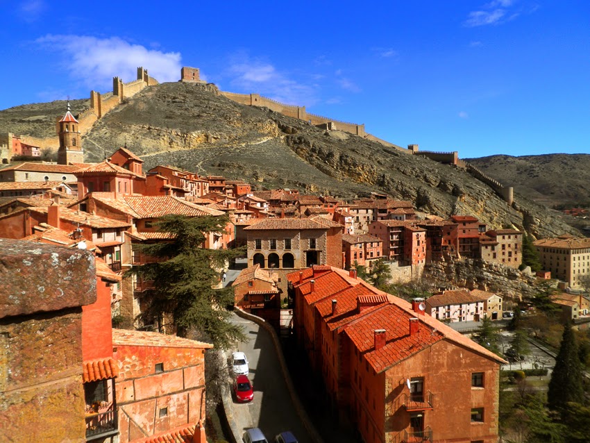 Medieval Festival in Albarracín with locals in period costumes