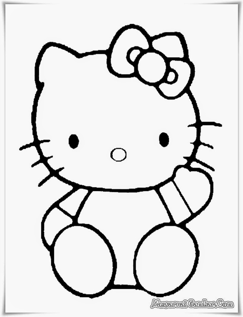 catatanku anak desa Gambar Hello Kitty Hitam Putih Untuk 