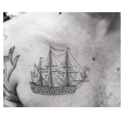 Bom Vela clavicula tatuagens