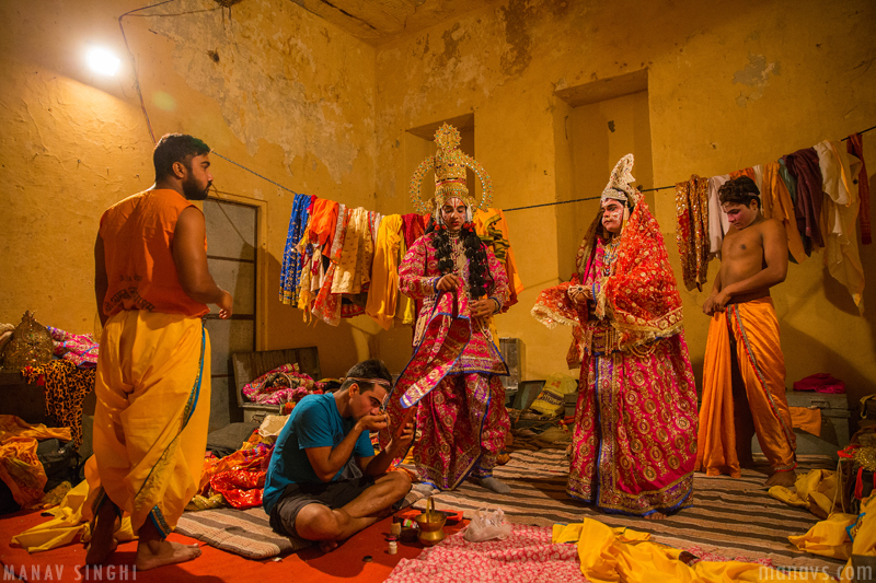 RamLeela or Ramlila Actor getting ready Ram leela Maidan Jaipur